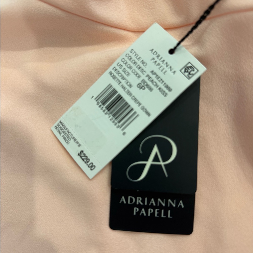 Adrianna Papell Women's Rosette Halter Crepe Gown - Picture 8 of 8